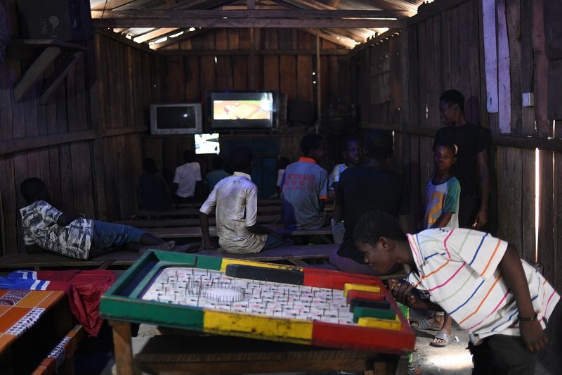 Some of the children at the game centre