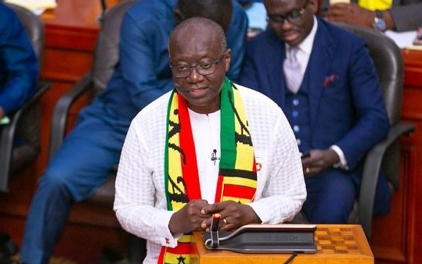 • Finance Minister Ken Ofori Atta presenting the 2023 Budget Statement in Parliament