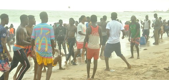 Popular beaches were well patronised