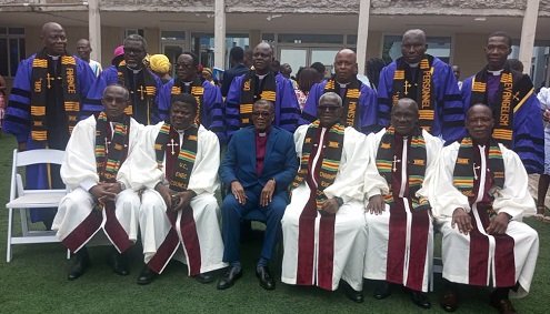 • Bishop Dr Gordon Kisseih of GCCI (third left) in a group photograph with the inductees