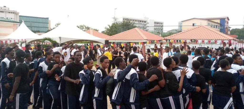 Labone SHS celebrating their victory