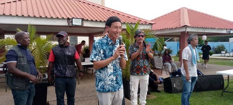 • The Japanese Ambassador speaking at the festival