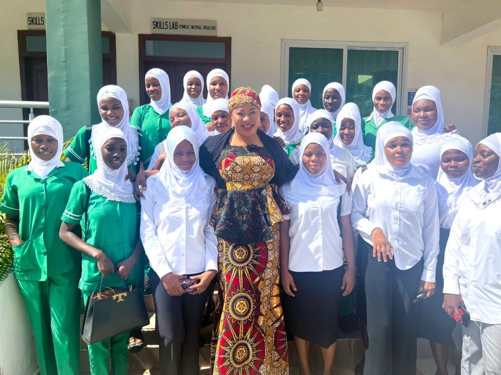 Adiza with some Muslim students