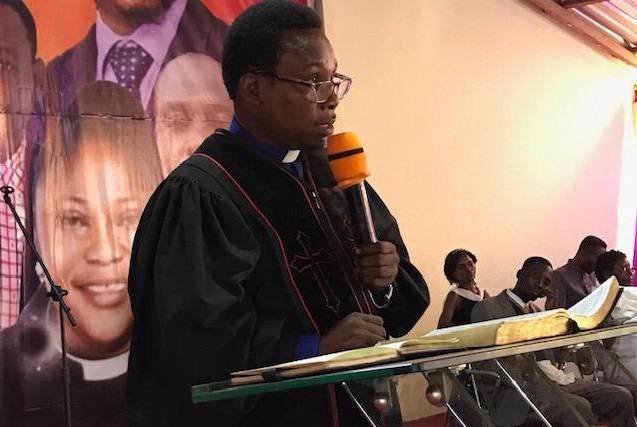 • Rev. Dr Sam Ankrah delivering his sermon