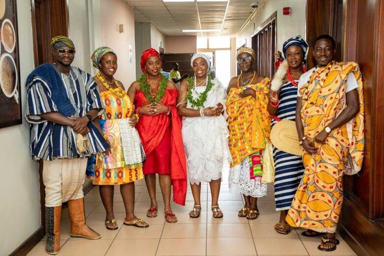 A section of Cocobod staff adorned in their traditional wear