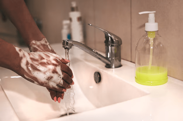 Washing hands with soap and water is important for one's physical health