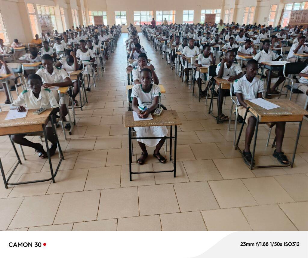 FROM FRANCIS DABRE DABANG, BOLGATANGA, Some BECE candidates seated, while waiting for their paper at BOGISS