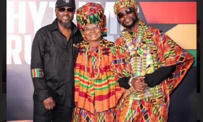 Founder of Rhythms On Da Runway, Kofi Okyere Darko in a photograph with Asabea Cropper and Nene Agyeman