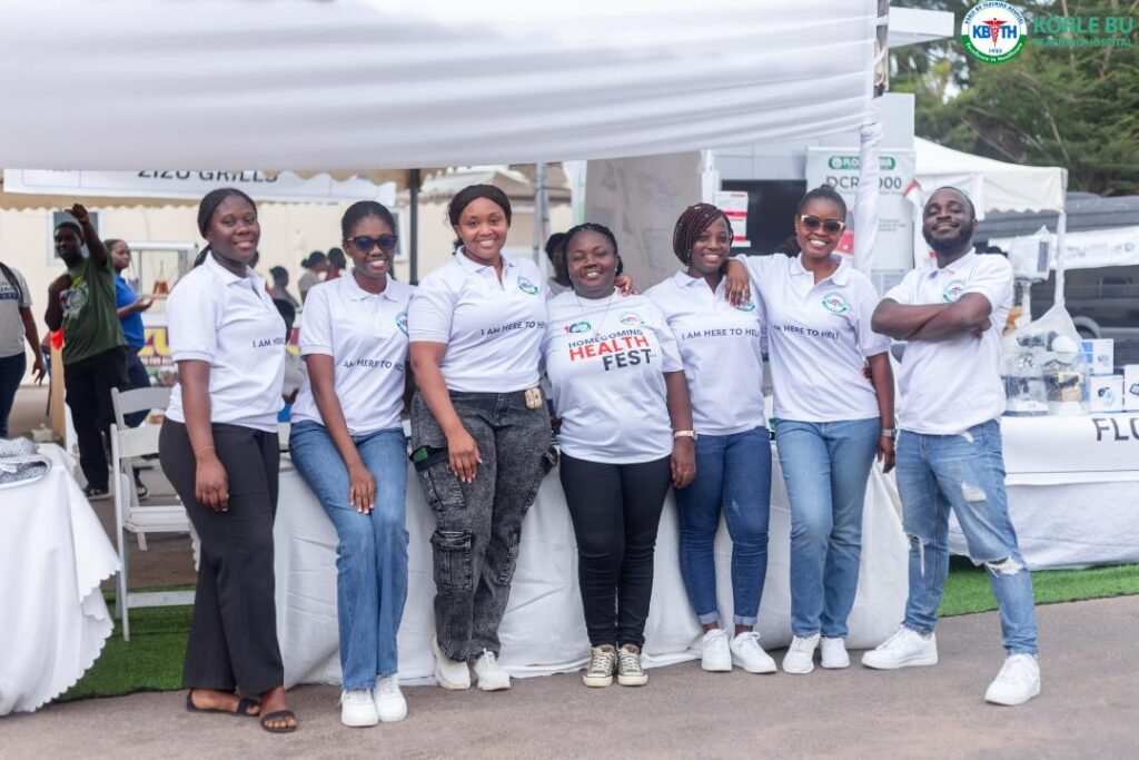 Some staff of Korle-Bu in a group picture