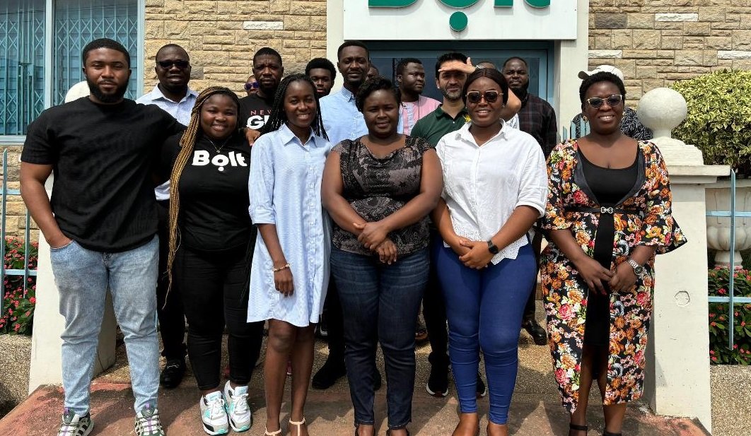 • The media and staff of Bolt food in a group picture