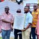 Beneficiary schools presented a citation in honour of Mr Daniel Addo, Managing Director