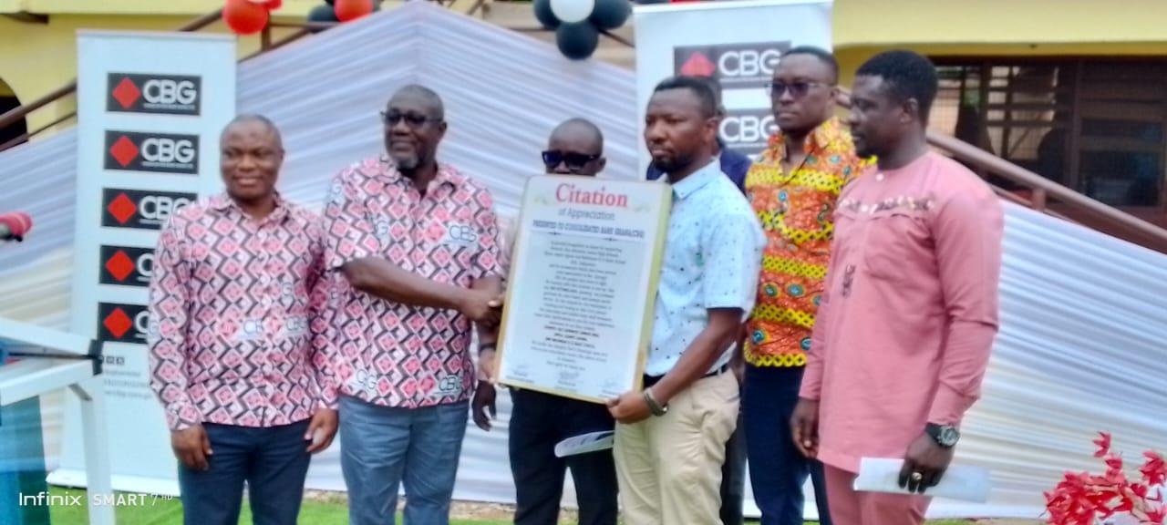 Beneficiary schools presented a citation in honour of Mr Daniel Addo, Managing Director