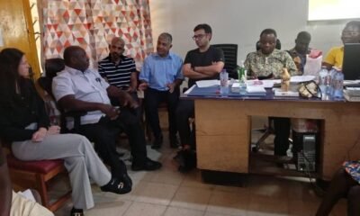 • Dr. Ofori -Atta, (first from right), Dr. Sanya Adedapo, (2nd from left) and the team of Doctors seated.