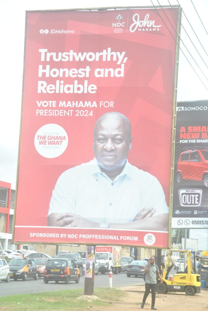 •John Mahama, candidate
for the NDC party