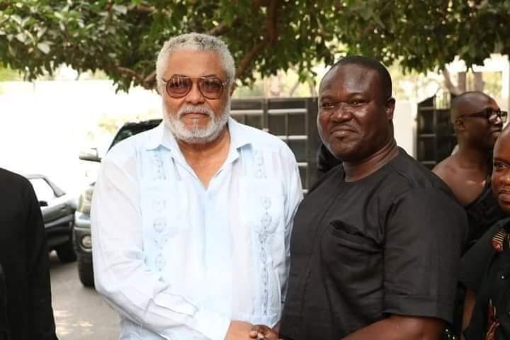 Mr Antwi with former president JJ Rawlings