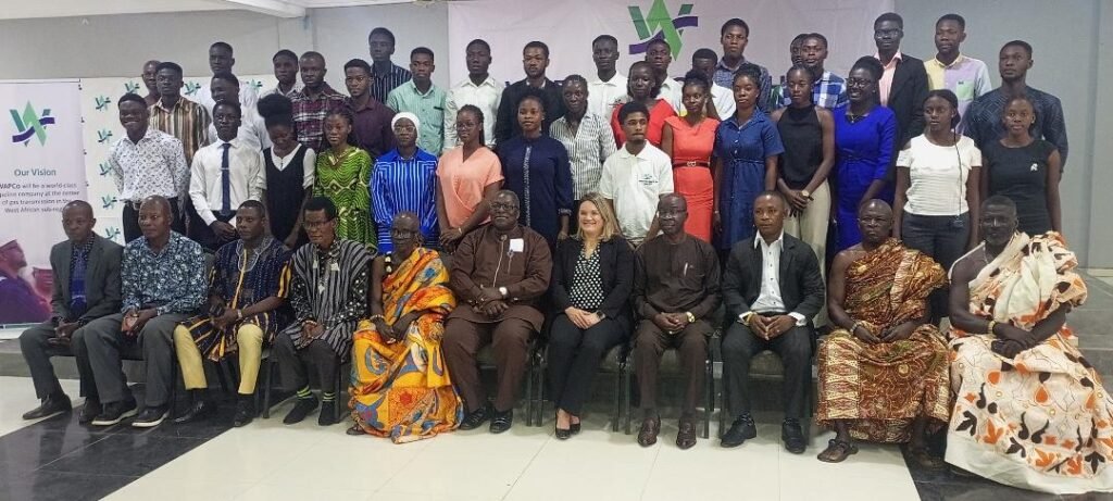 Mrs Burkett (middle) in pose with beneficiaries at the ceremony