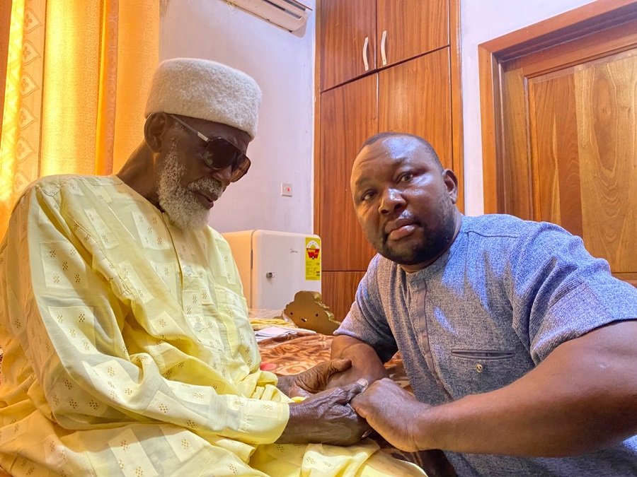 • The National Chief Imam with Mr Mensah at his residence at Fadama