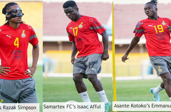 Nations FC’s Razak Simpson Samartex FC’s Isaac Afful Asante Kotoko’s Emmanuel Antwi