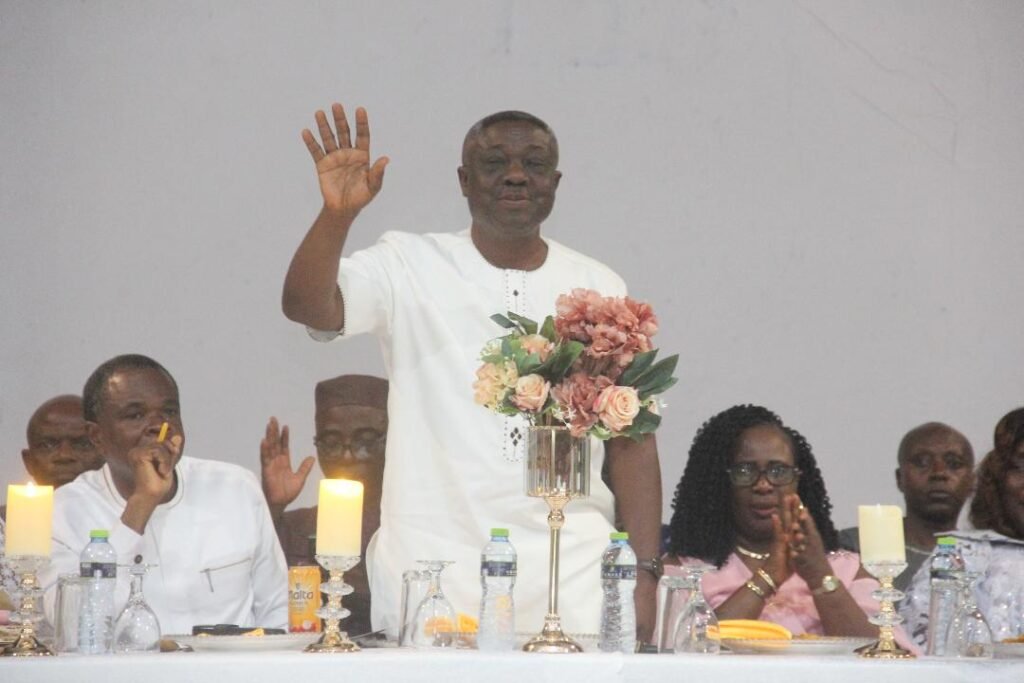 •Mr Patrick Adzowu (standing) adressing the guests