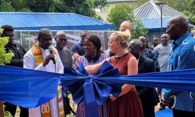 Mrs Alhassan with other dignitaries commissioning the building