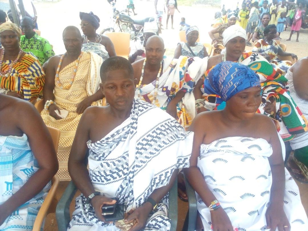 • The Chief of Fievie Clan Division of Agave Traditional Area, Togbe Nornorkuadzi-Tsigbe II and Mama Kumorxe II (sitting behind their linguists)