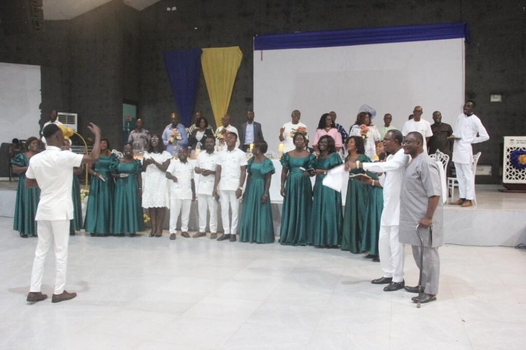 The Redeemed Baptist Church Choir performing at the event