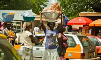 A typical hawking scene in Accra