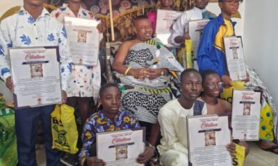 Appianyinasehene in a pose with some BECE candidates