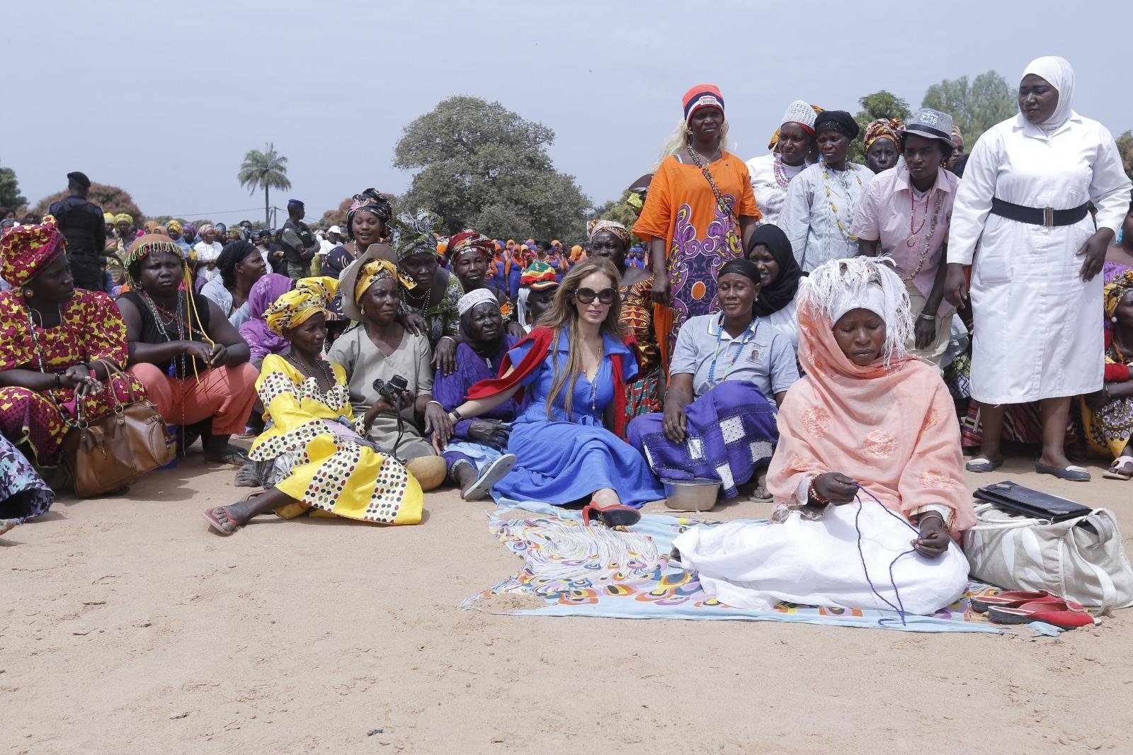 Dr Kelej (third from right with some beneficiaries of Merck Foundation