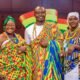 From the stables of GTV, the Morning Show team of George Sappor, Thelma Tackie (left) and Clara Mlano (right) added a touch of royalty to the Heritage Month observation with the trio beautifully draped in the rich Kent